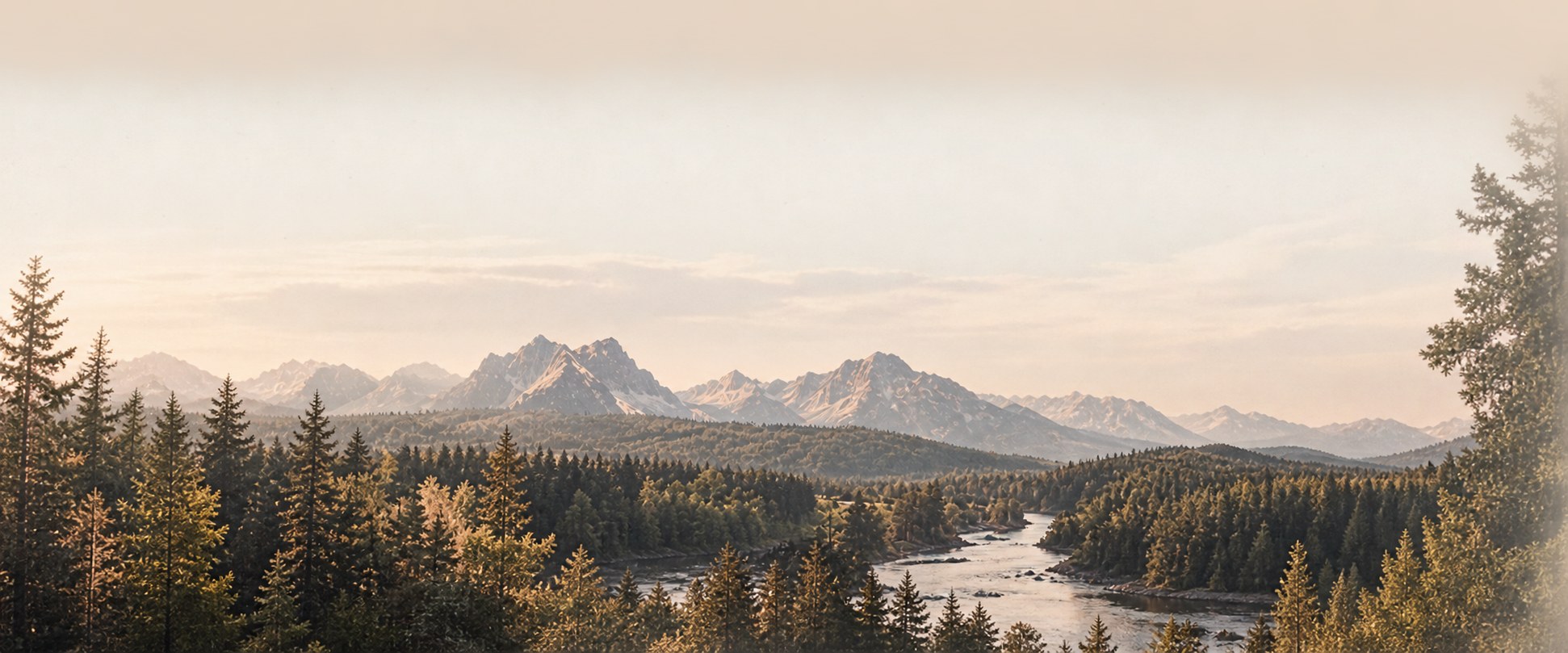 Mountain range at first light.