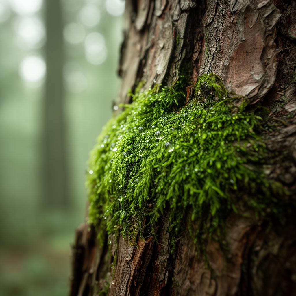 Moss and wildflowers on a rock